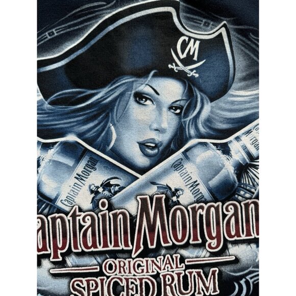Vintage Y2K Captain Morgan Original Spiced Rum Las Vegas Pirate Art XL Promo - Picture 4 of 8